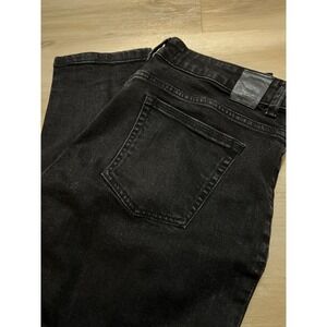 Zara Jeans Women's 10 Black Dark Wash Slim Straight Z1975 Denim Pants